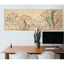 Papier peint Fuji et Fleurs de cerisier
